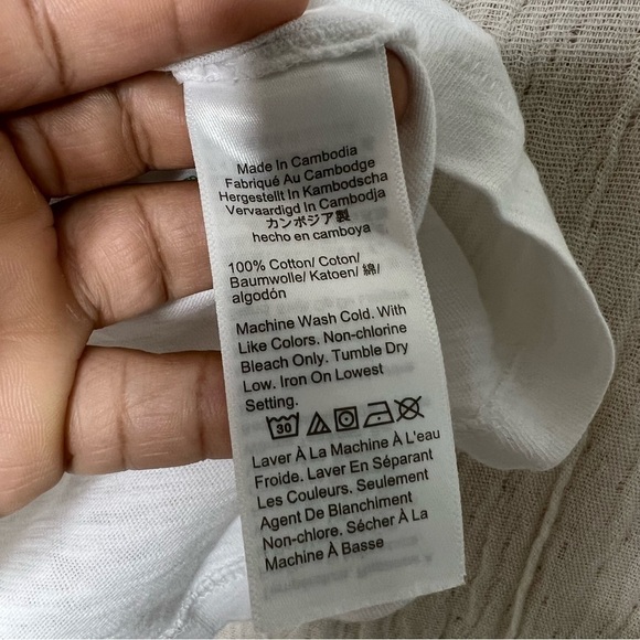 J. Crew Slub cotton scoopneck T-shirt in white AW533 size XXS - Picture 5 of 7